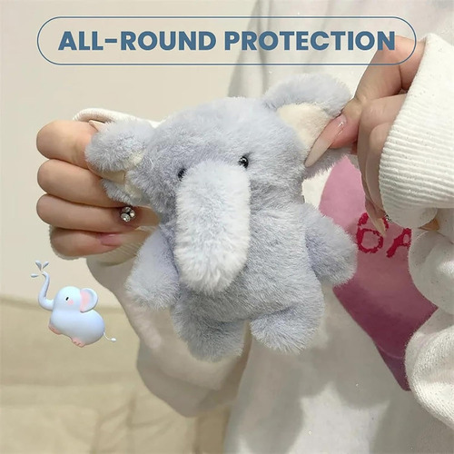 Ll Genérico Elefante Esponjoso Para Funda AirPods