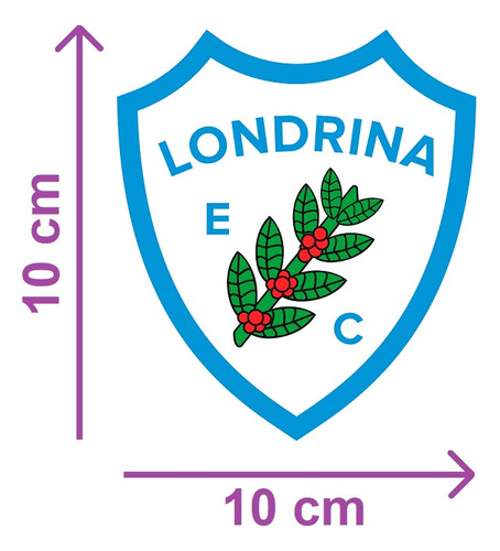 Adesivo Do Londrina Com Brilho 20 Unidades