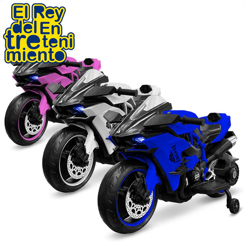 Imagen 2 de 7 de Moto A Batería Con Ruedas Luces Música Y Usb El Rey