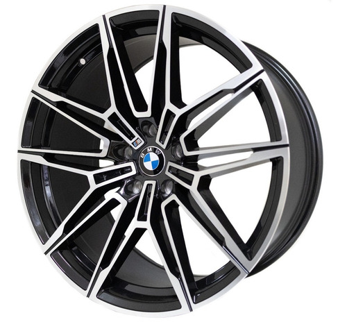 Rodas 19 Bmw M4 G82 5x120 F30 328 335 320 X1 X3 Cor Preto Com Diamantado