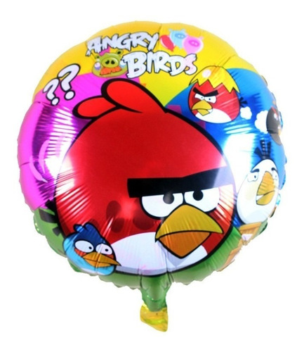 15 Globos Metálicos De Angry Birds Mas 15 Popote Campana