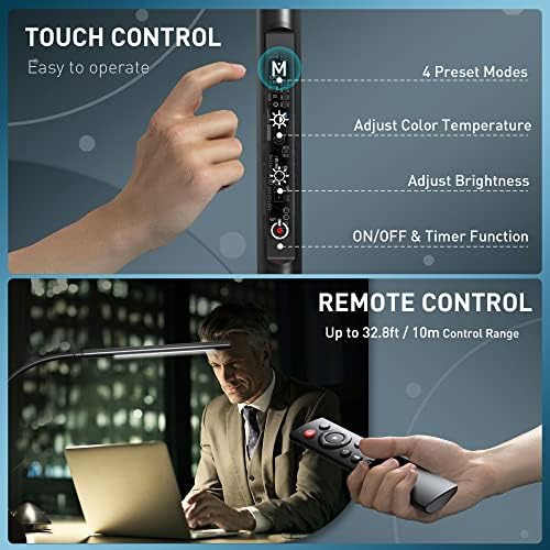 Lámpara De Escritorio Con Brazo Oscilante Con Control Remoto