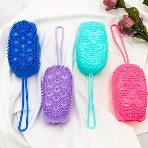 Limpiador De Baño For Cuerpo, Toalla De Baño De Silicona, 4