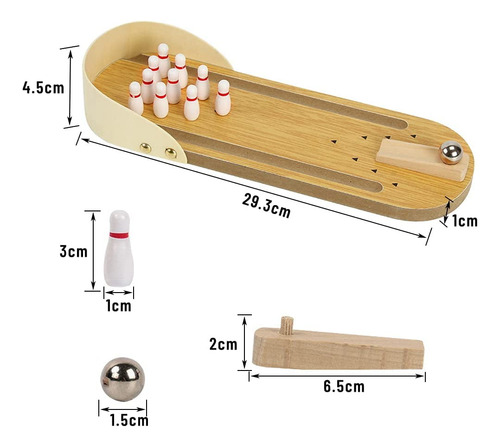 Juego De Minibolos De Madera Para Interiores Y Oficinas, Div