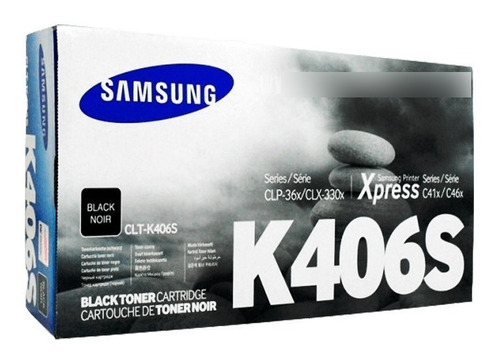 Imagen 1 de 2 de Toner Samsung 406 Negro Clt-k406s Clx-3305w 365w