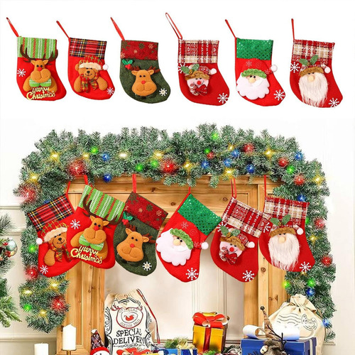 Alta Calidad A- 6 Pares Mini Medias De Botas Navideñas