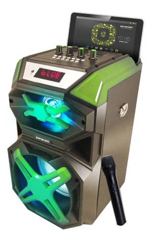 Imagen 1 de 1 de Parlante Panacom Skyline K14WM SP-3414WM con bluetooth verde 220V