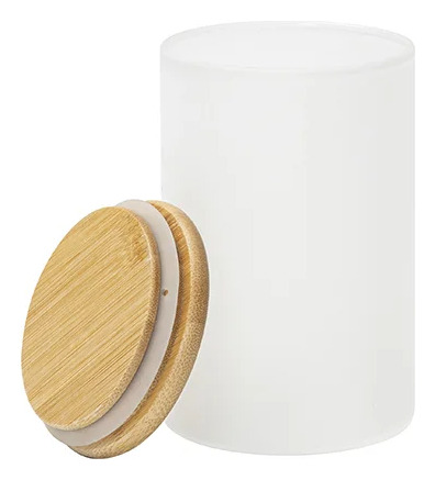 Contenedor Sublimable De Vidrio Esmerilado 20oz. (36un) Blanco