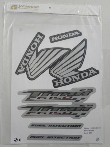 Kit Adesivos Honda Titan 150 Es 2009 Preta