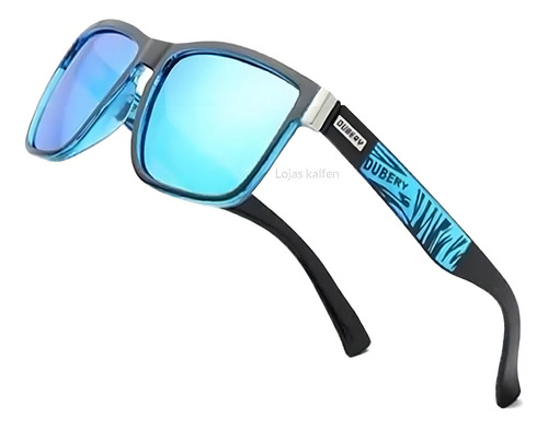 Óculos De Sol Masculino Dubery Polarizado Uv400 Azul