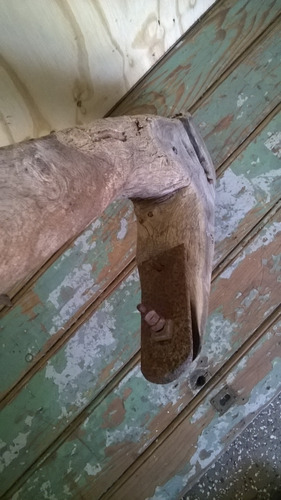 Antiguo Rustico Arado Mansero Mansera Tronco Arbol C Cuchill (Usado)