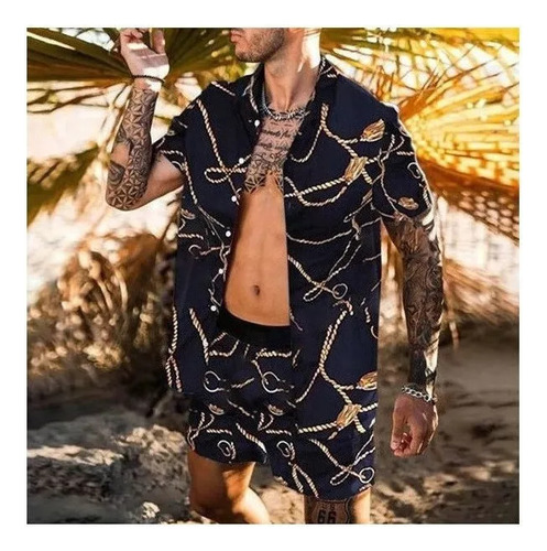 Conjunto De Camisa De Manga Corta Estampada **