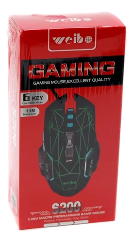 Mouse Gamer 6 Botenes Weibo S200 Luces Led Rgb-3200 Dpi