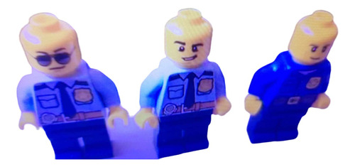Lego City 3 Policeman Guards Figures Lot 