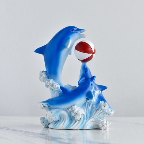 Estatua De Delfín, Escultura De Animal Marino, Estilo A