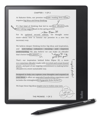 Kobo Elipsa 2e | Ereader | Pantalla Táctil Sin Deslumbramien