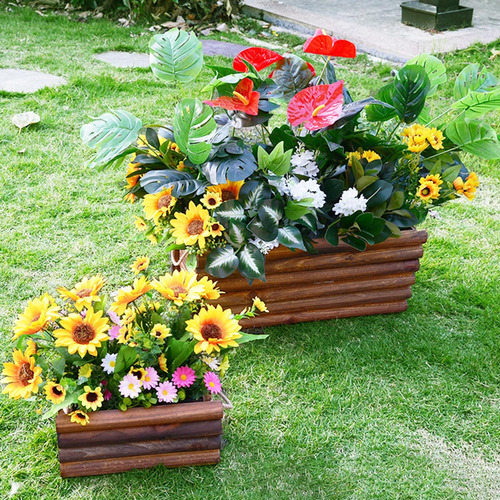 Accesorio Rectángulo De Plantador De Flores De Tamaño S