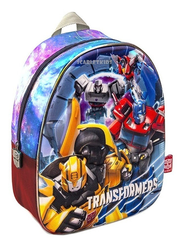 Mochila Espalda Transformers 13 PuLG 3d Jardin Nene Original