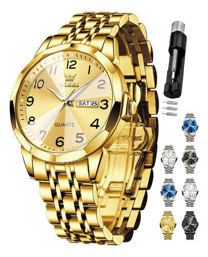 Olevs Reloj Hombre Luminoso Impermeable Digital Cuarzo 9970