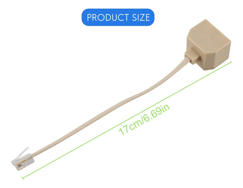 . 10 Conectores Telefónicos Rj11 Macho A Rj11 Hembra Doble F