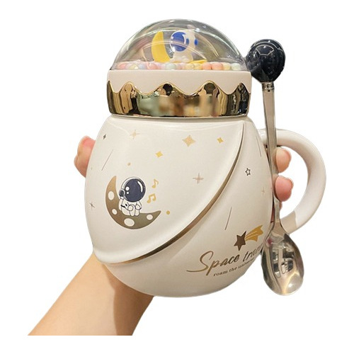 Taza De Cerámica - Diseño Kawaii Astronauta