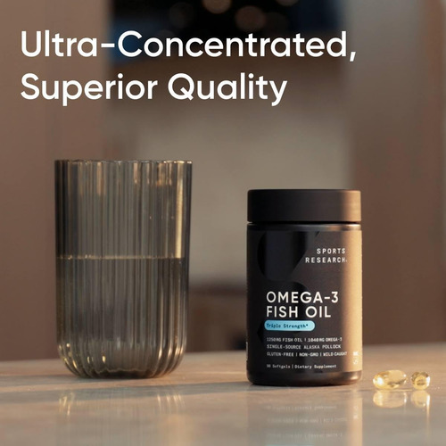 Sports Research Triple Strength Omega 3 Fish Oil Suppleme...