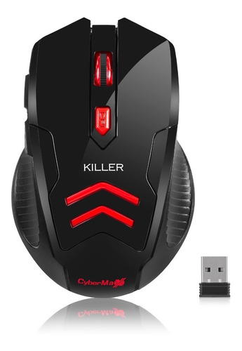 Mouse Inalambrico Gamer Led Cyb Killer 1600dpi 6 Botones