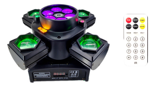 Cabeza Móvil De 4 Cabezales Bee Eye Led Beam Para Dj Discote