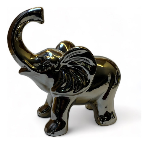 Elefante Decorativo Para La Buena Suerte, Imitación Metal.