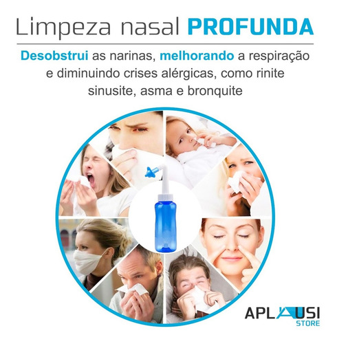 Higienizador Lavador Nasal Ducha P/ Sinusite Rinite Alérgica