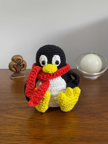 Tux Amigurumi Pinguino Linux Tejido A Crochet