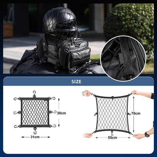 Red De Carga Para Almacenamiento De Casco De Motocicleta,