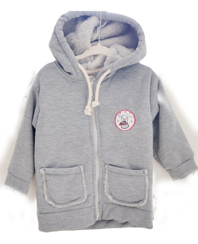 Campera Abrigo Bebe Peluche Capucha