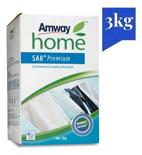 Sabão Em Pó Sa8 3kg Biodegradável E Concentrado Amway