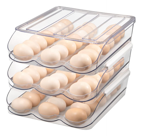 Soporte Para Huevos De 3 Capas De Gran Capacidad Para Refrig