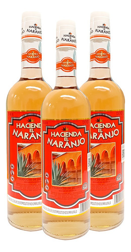 Tripack Licor Con Agave Hacienda El Naranjo 1l