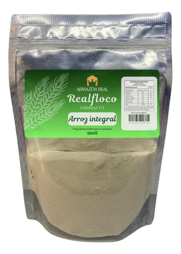 Farinha De Arroz Integral Sem Glúten 250g - Armazém Real