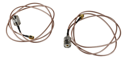 Hqrp Paquete De 2 Cables Sma Macho A Uhf So-239 Hembra, 3.3f