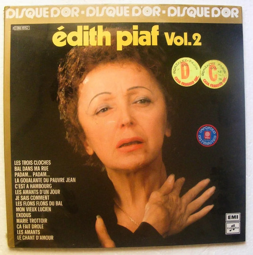 Edith Piaf Le Disque D'or D'edith Lp Doble Frances Cerrado (Usado)