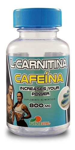 L Carnitina + Cafeína Fv 60 Capsulas 800mg.  Fitness