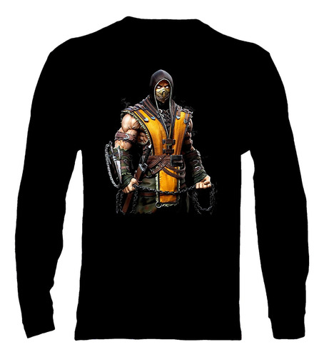 Polera Manga Larga Mortal Kombat - Ver 03 - Scorpion