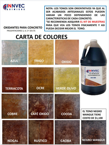 Oxidante De Concreto 4 Lts Para 40 Mts2
