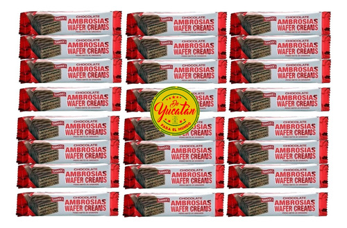 24 Chocolates Wafer Cream Ambrosías 20 Gramos C/u Importado