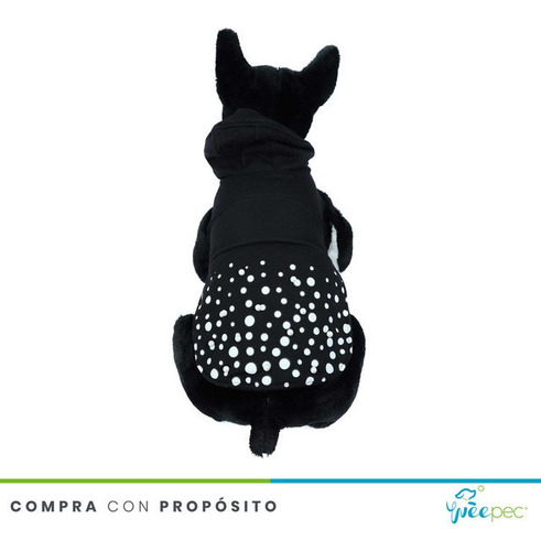 Imagen 3 de 5 de Abrigo Mod Puntos Negro (medium/s)
