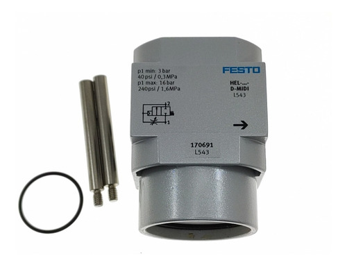 Válvula De Cierre Estrangulable Festo Hel-d-midi Np 170691