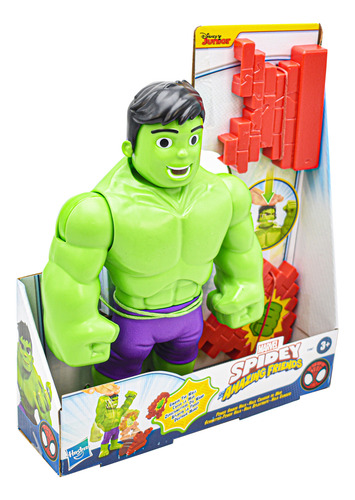 Marvel Spidey Hulk Aplastante Figura Con Expresion Hasbro