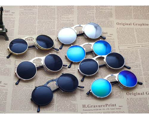 Gafas De Sol Redondas Con Revestimiento Polarizado Y Espejo