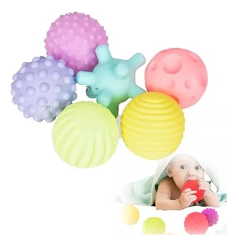 Set *6 Pelotas Sensorial Bebes