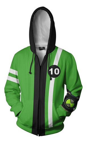 Ben 10 Ultimate Omnitrix Chamarra Verde Cosplay Unisex