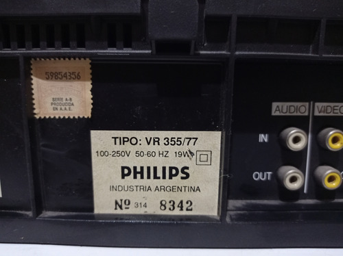 Videocasetera Philips Funciona Negrro (Usado)